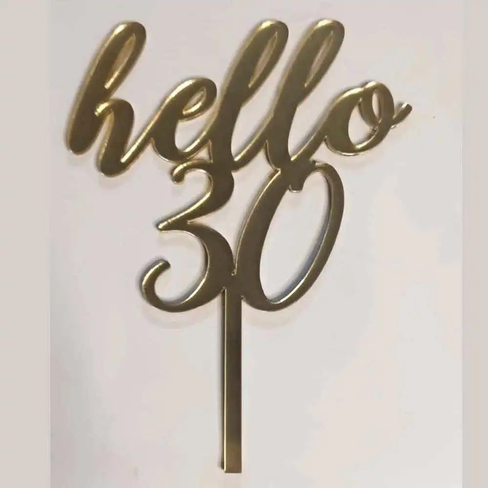 Hello 30 Cake Topper
